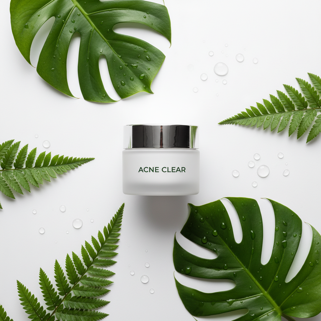 Flat lay crème purifiante
